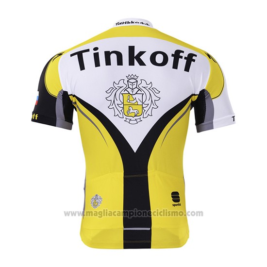 2017 Abbigliamento Ciclismo Tinkoff Giallo Manica Corta e Salopette